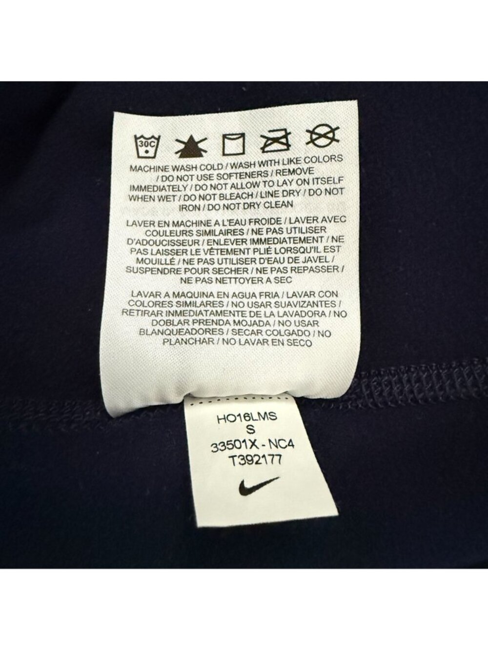 UNC Nike Dri-FIT Womens Half Zip Fleece Pullover Navy Blue Long Sleeve Top - Picture 12 of 12